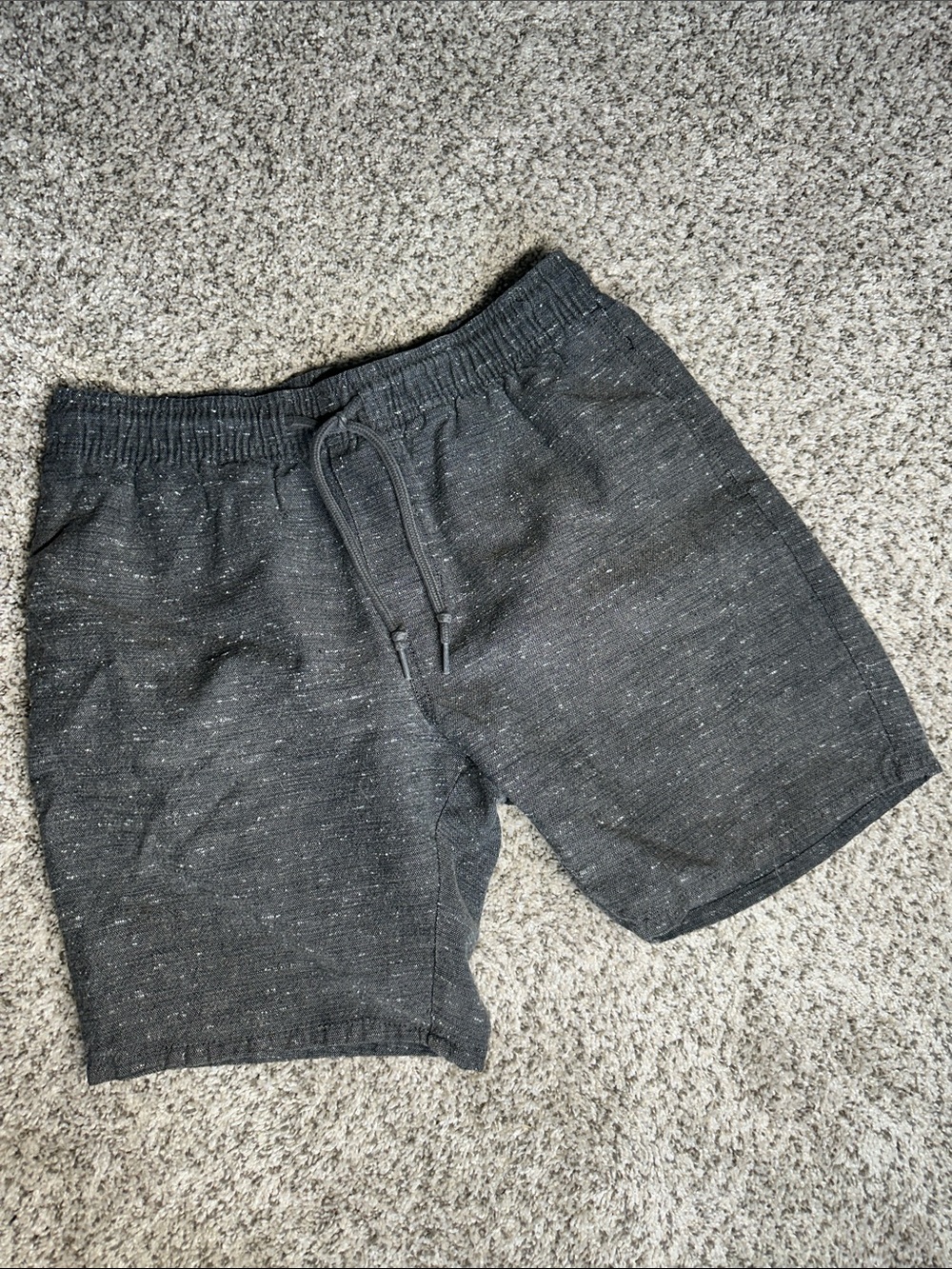 Obey Men's Dark Charcoal Speckled Drawstring Shorts